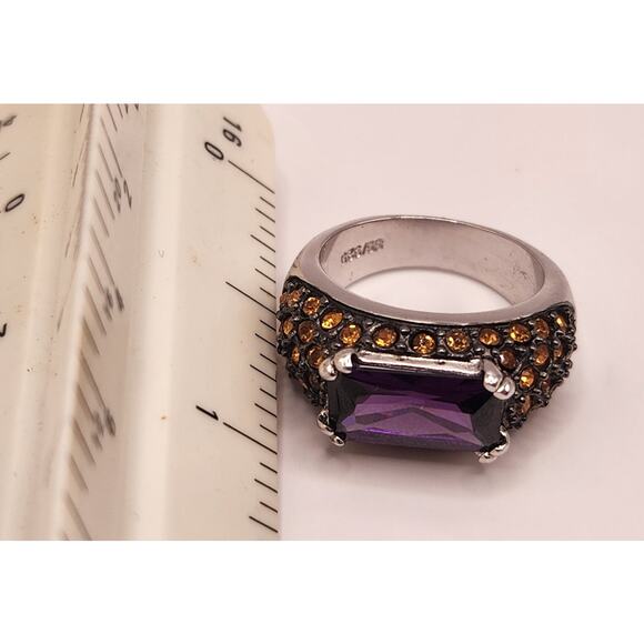 Sterling Silver Amethyst Ring Size 6 – .925 Purple Gemstone, 0.28 oz - Picture 6 of 11